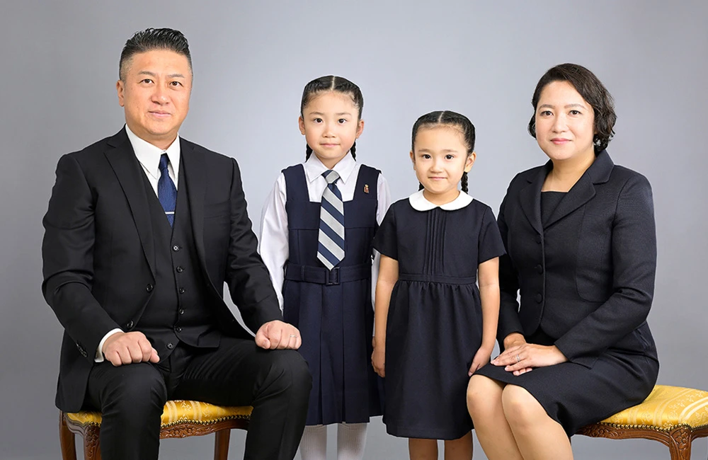 お受験、家族写真に特化したスタジオ